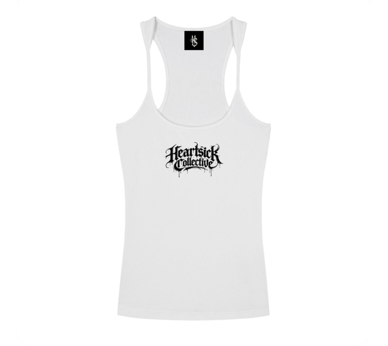 Heartsick “Not made for here” Slim Fit Ribbed Racerback Tank Top