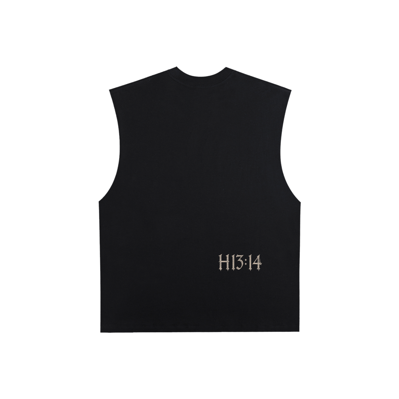 Mens Raw Edge Cotton Tank Top