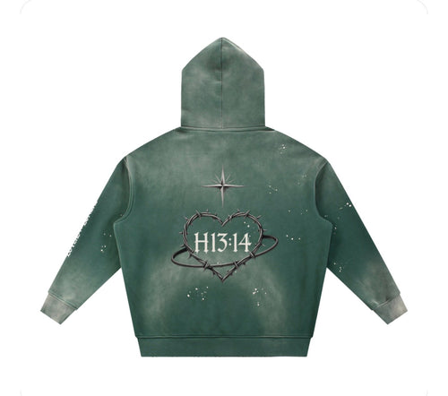 Heartsick Co. - Vintage Washed Frayed Fleece Hoodie