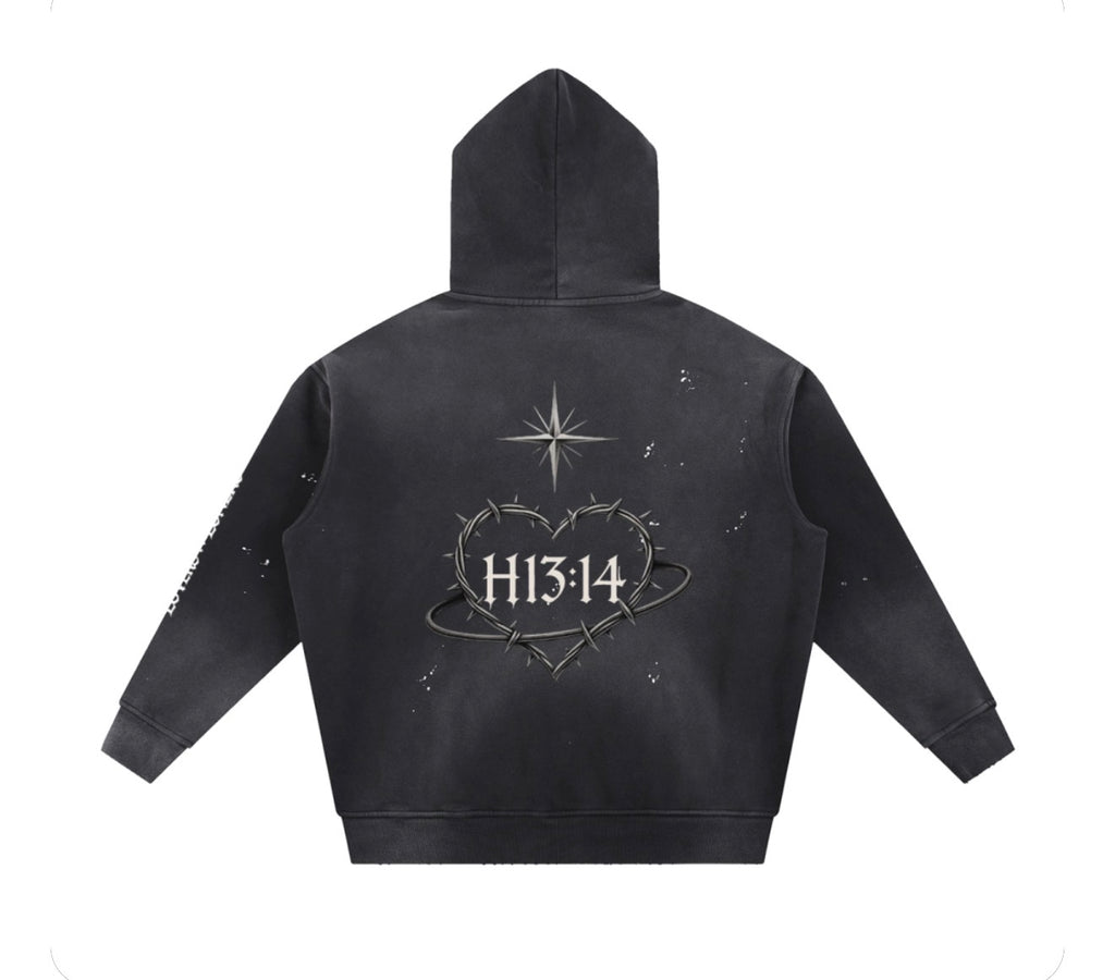 Heartsick Co. - Vintage Washed Frayed Fleece Hoodie