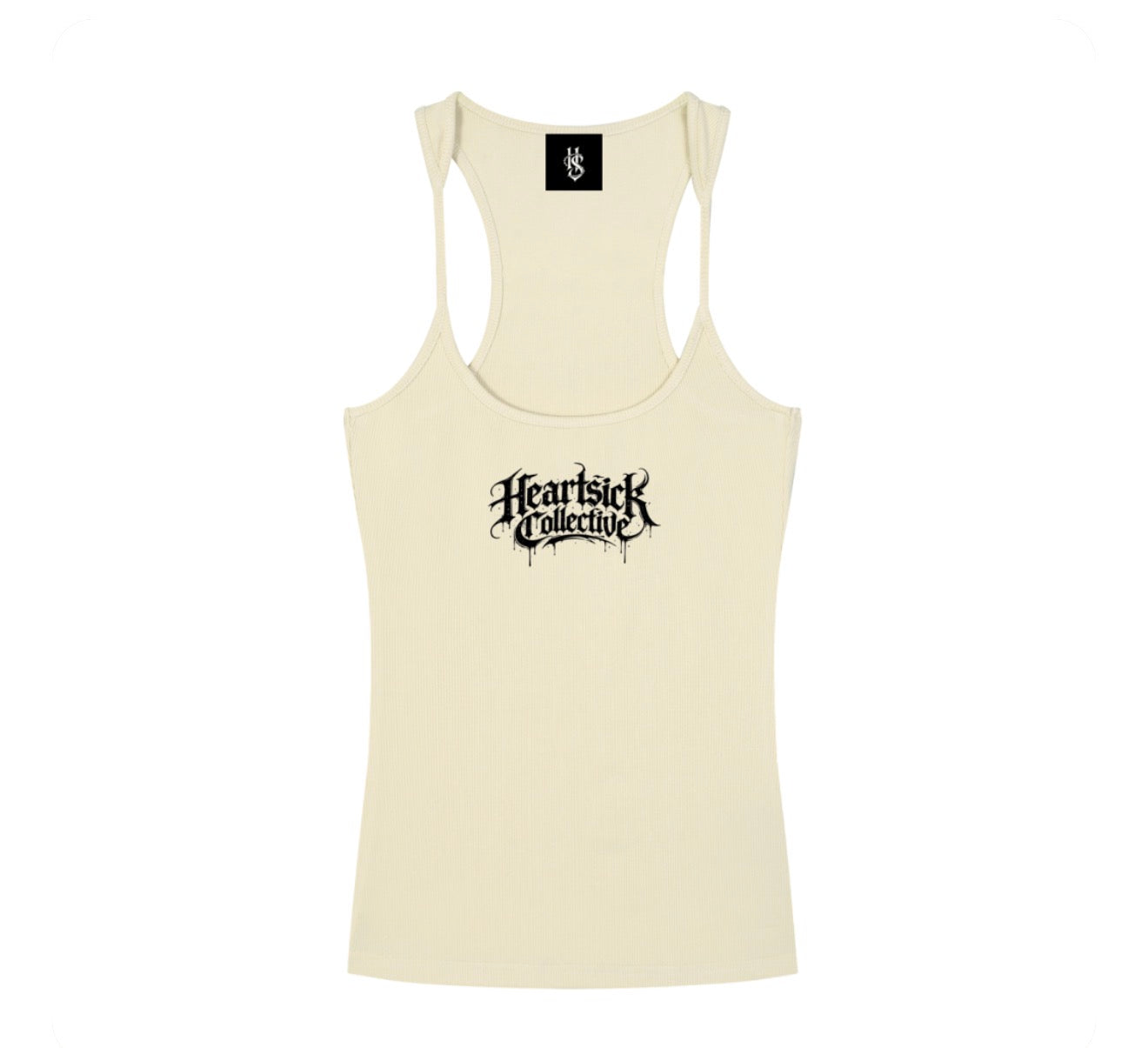 Heartsick “Not made for here” Slim Fit Ribbed Racerback Tank Top