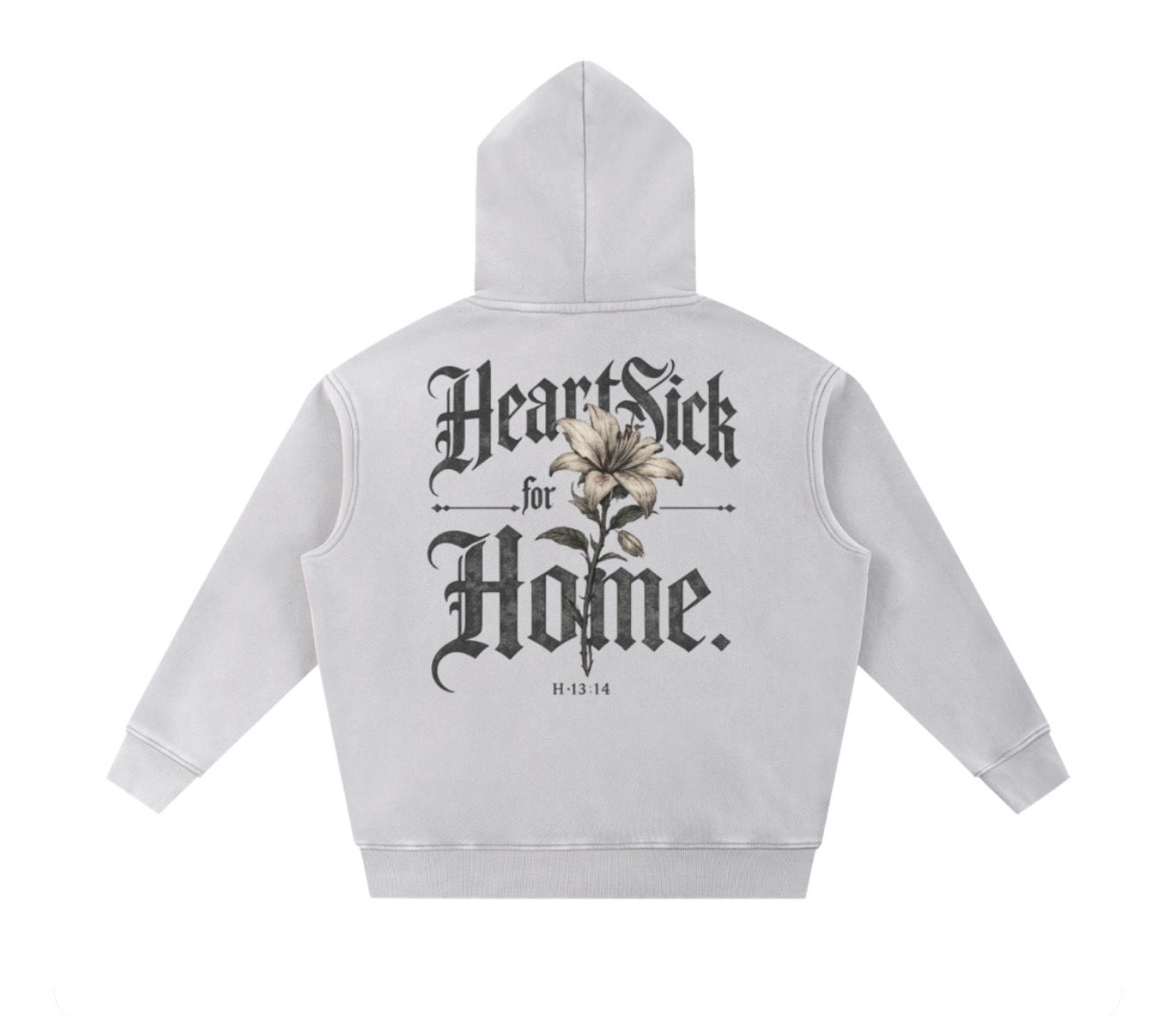 Heartsick original “Heartsick for Home” Oversized Snow Hoodie