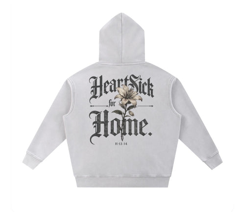 Heartsick for Home Oversized Snow Hoodie