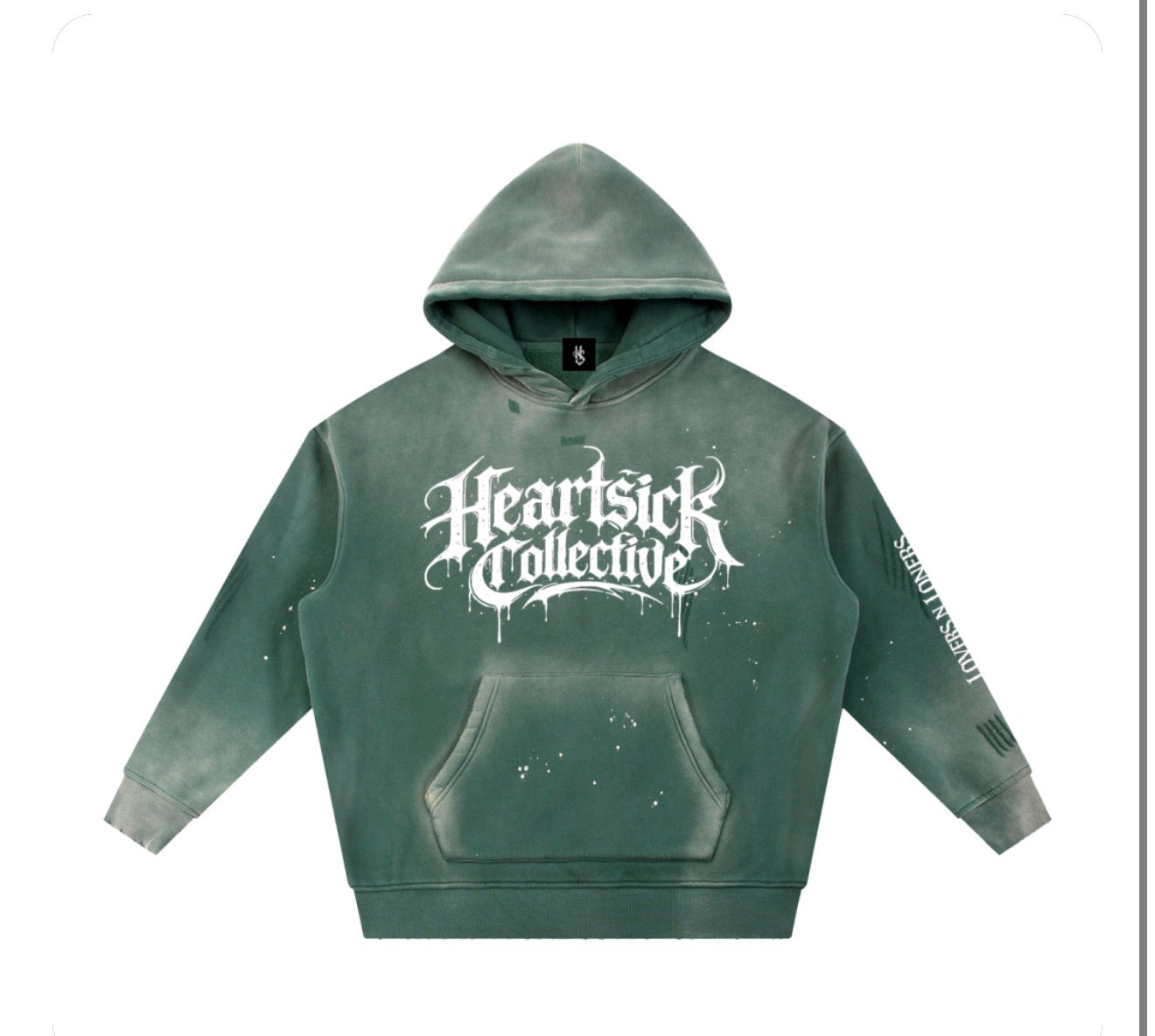 Heartsick Co. - Vintage Washed Frayed Fleece Hoodie