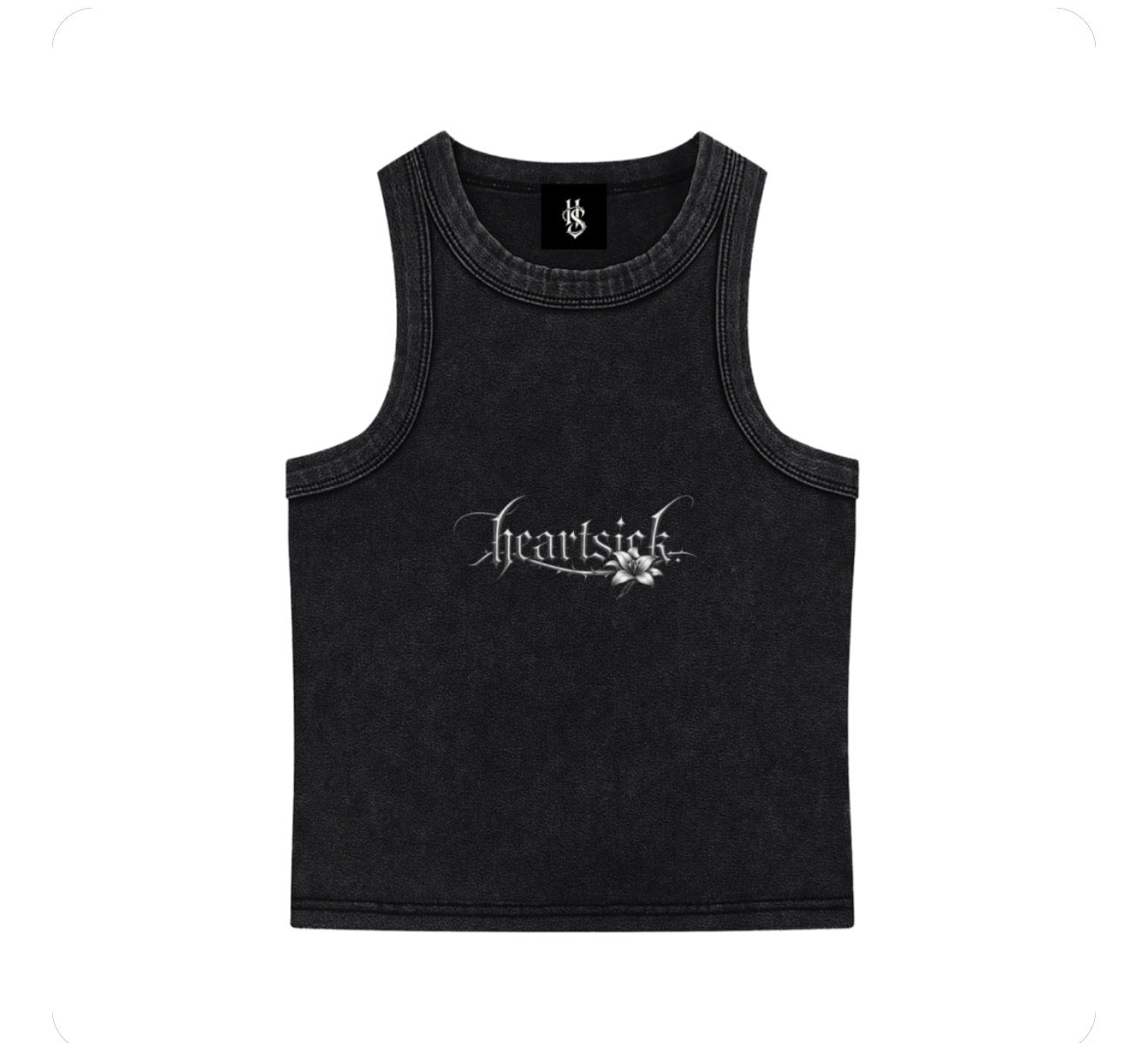 Heartsick Original Basic Snow Washed Tank Top