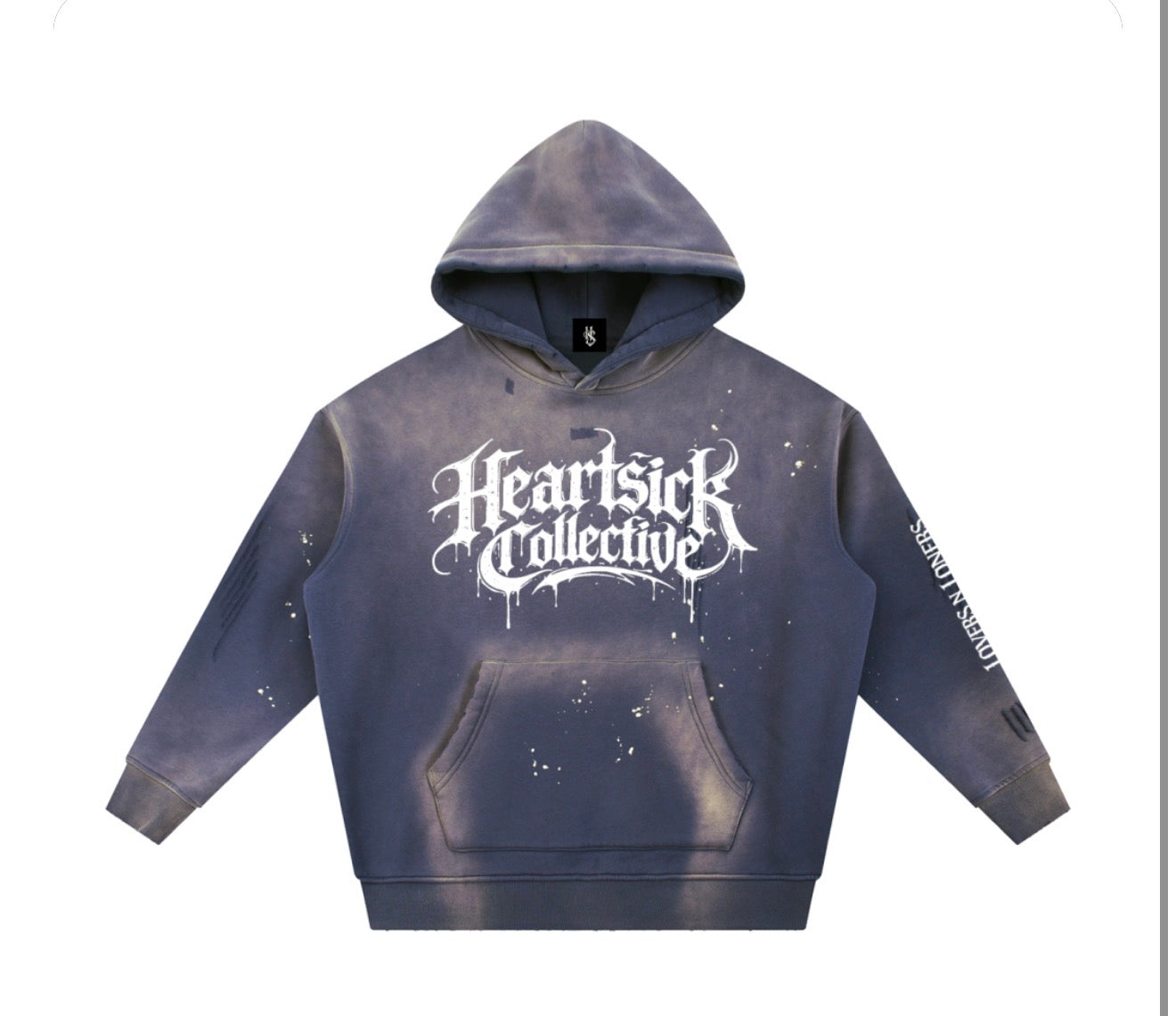 Heartsick Co. - Vintage Washed Frayed Fleece Hoodie