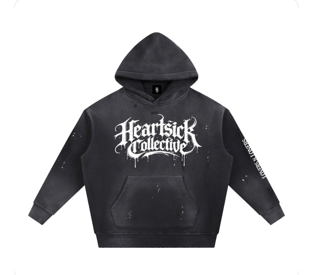 Heartsick Co. - Vintage Washed Frayed Fleece Hoodie