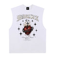 Mens Raw Edge Cotton Tank Top