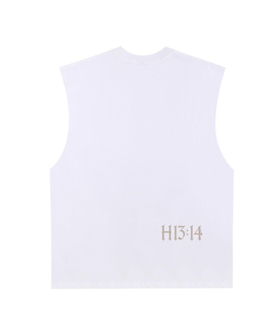 Mens Raw Edge Cotton Tank Top